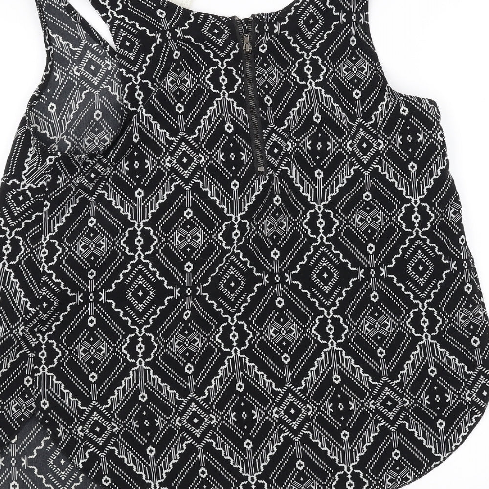 Womens UK Size S H&M Black Basic T-Shirt