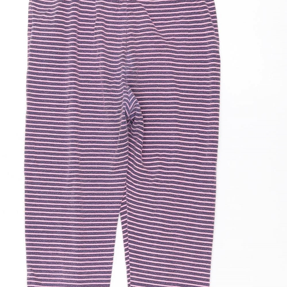 F&F Girls Blue Striped Sweatpants Trousers Size 7-8 Years