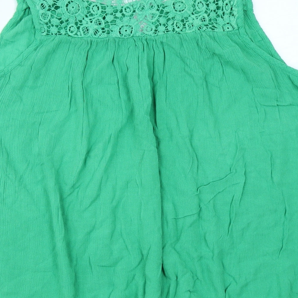 Womens UK Size 14 NEXT Green Basic T-Shirt