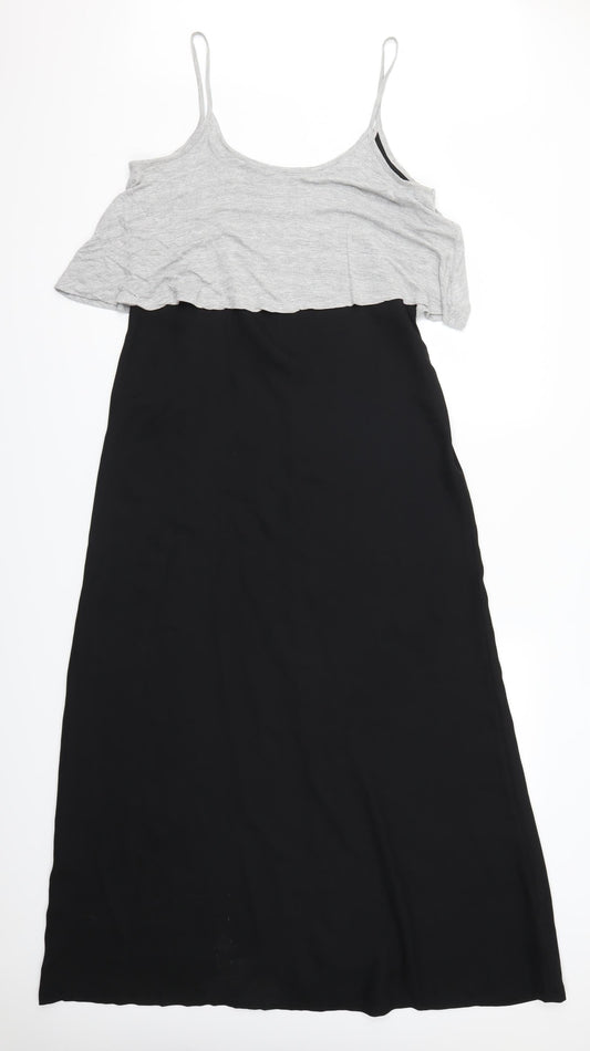 Additional front view of Atmosphere women’s black maxi, size UK 12, - grey
