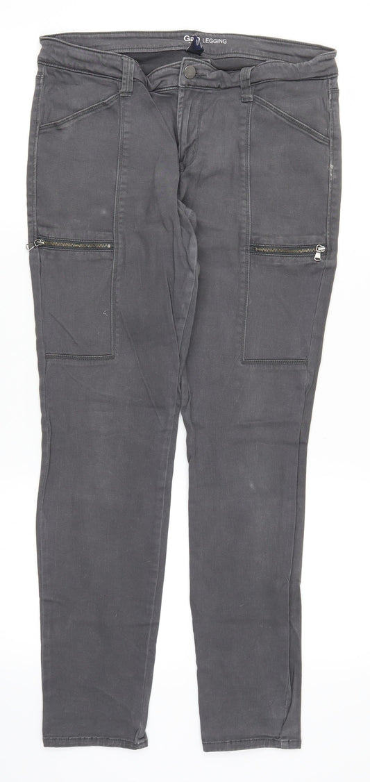Additional front view of Gap women’s grey denim skinny jeans, size UK 12, 27-inch leg