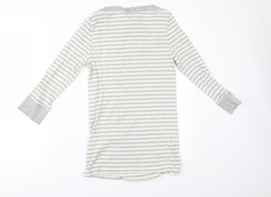 TU Womens Beige Striped Basic T-Shirt Size 14