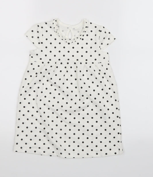 George Black Polka Dot T-Shirt Dress Size 18-24 Months