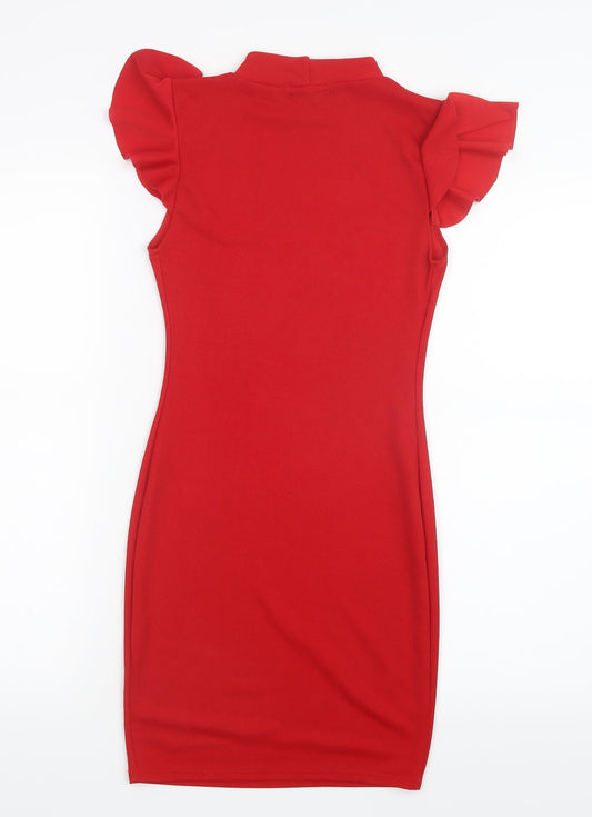 PRETTYLITTLETHING Womens Red Mini Size 8