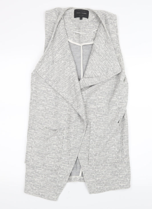 Womens UK Size 10 River Island Grey Jacket