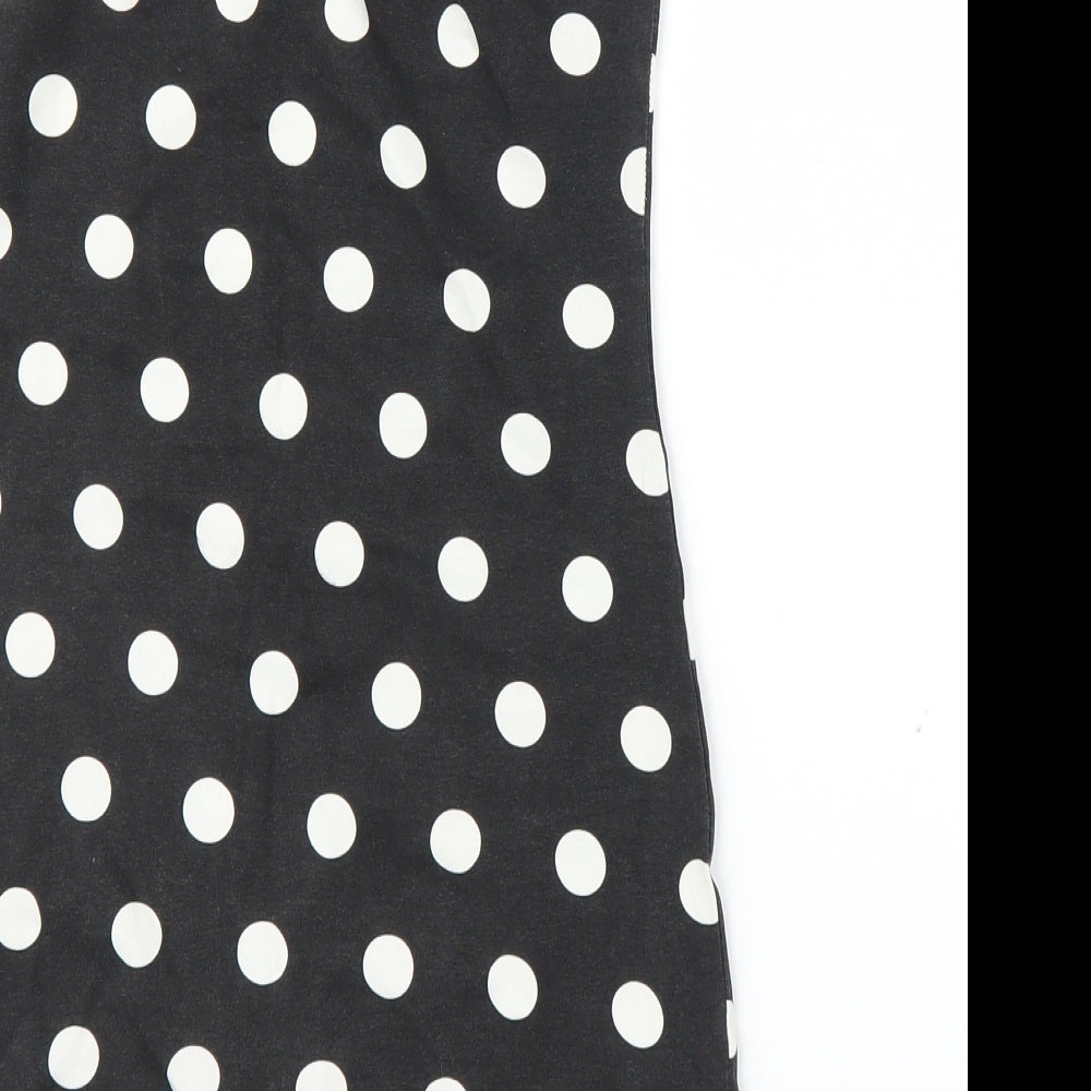 Primark Womens Black Polka Dot Tunic Blouse Size 10