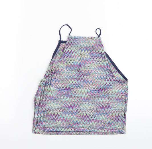 Primark Womens Multicoloured Geometric Basic Tank Size 10