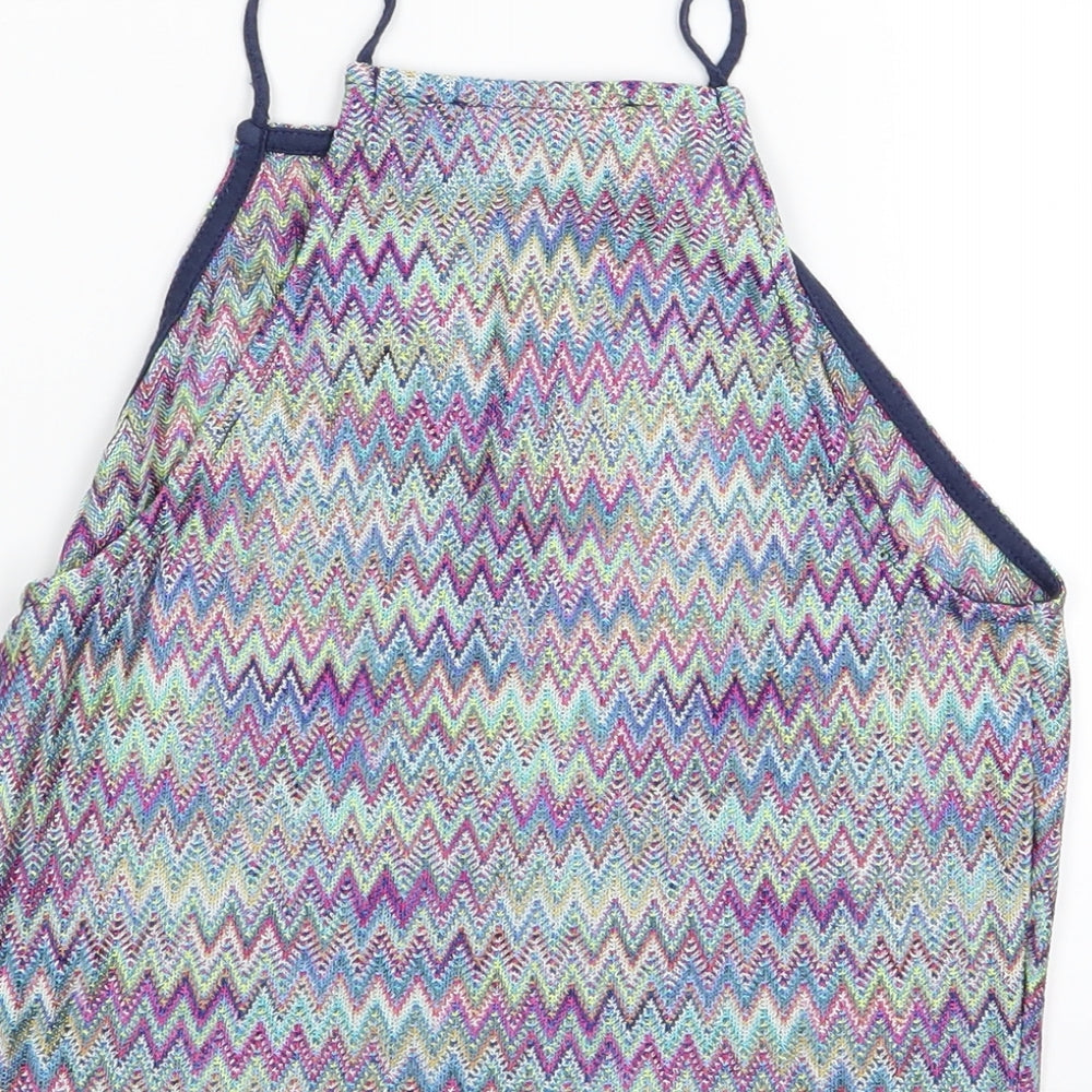 Primark Womens Multicoloured Geometric Basic Tank Size 10
