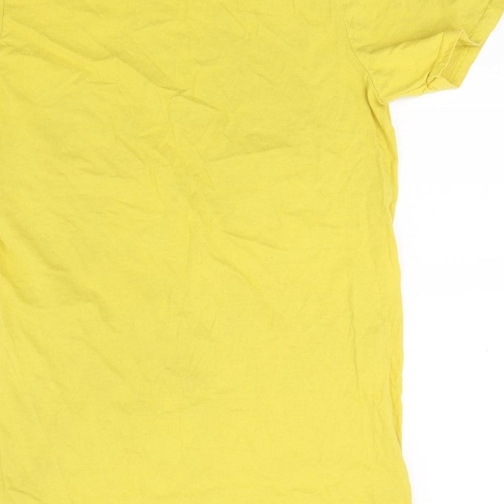 Missguided Womens Yellow Basic T-Shirt Size S - Calabasas