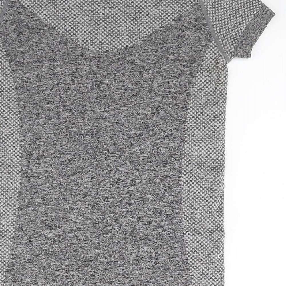 Brand and care label for Workout women’s grey basic casual, size UK 10