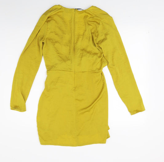 Missguided Womens Yellow A-Line Size 8