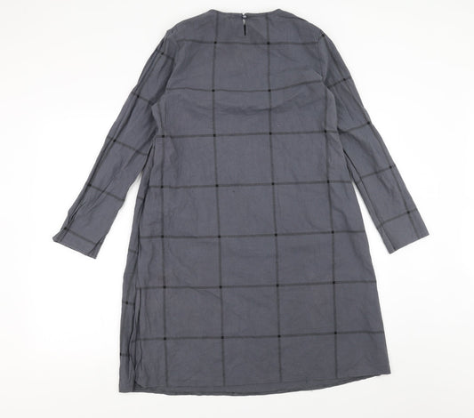Zanzea Womens Grey Check Shift Size S