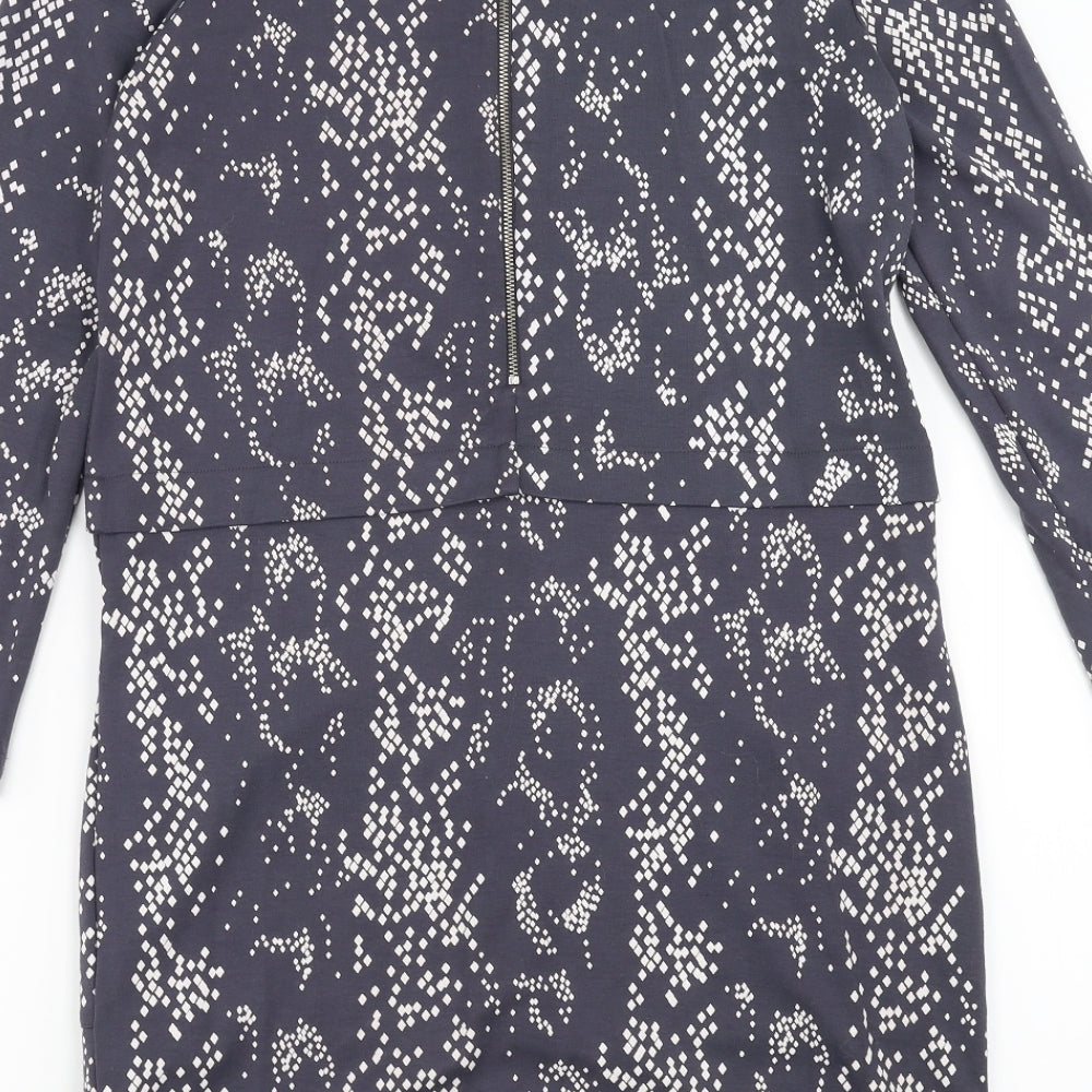 French Connection Womens Purple Geometric Shift Size 10