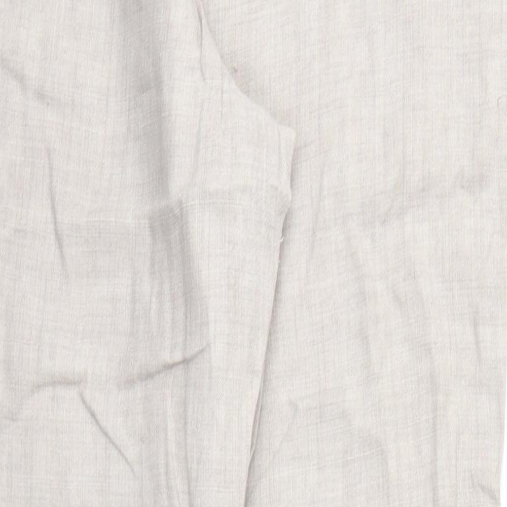 Womens UK Size 14 Moda Regular Fit Beige Trousers
