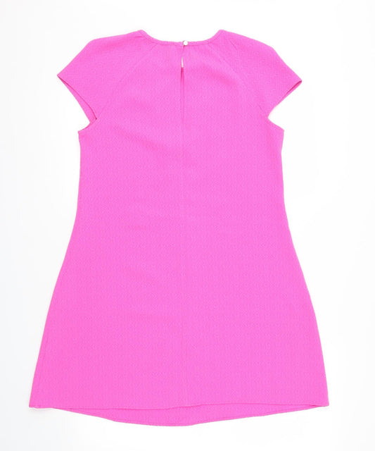 Boohoo Womens Pink Fit & Flare Size 10