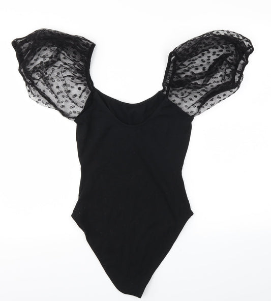 Primark Womens Black   Bodysuit One-Piece Size S