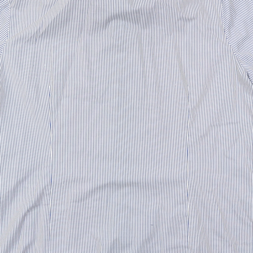 OLYMP Mens Blue Striped T-Shirt Size 17