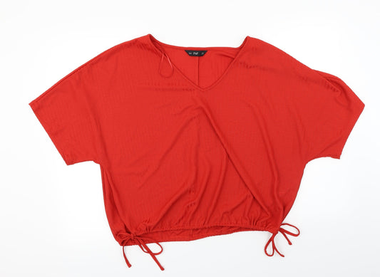 Womens UK Size 18 F&F Red Basic Blouse
