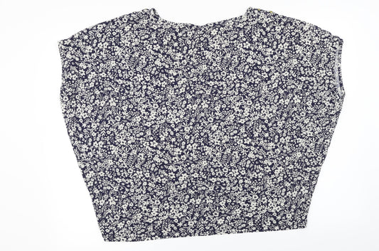 F&F Womens Blue Floral Basic Blouse Size 18