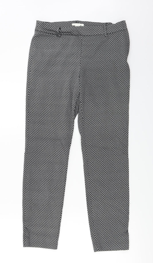 Womens UK Size 8 H&M Regular Fit Black Trousers
