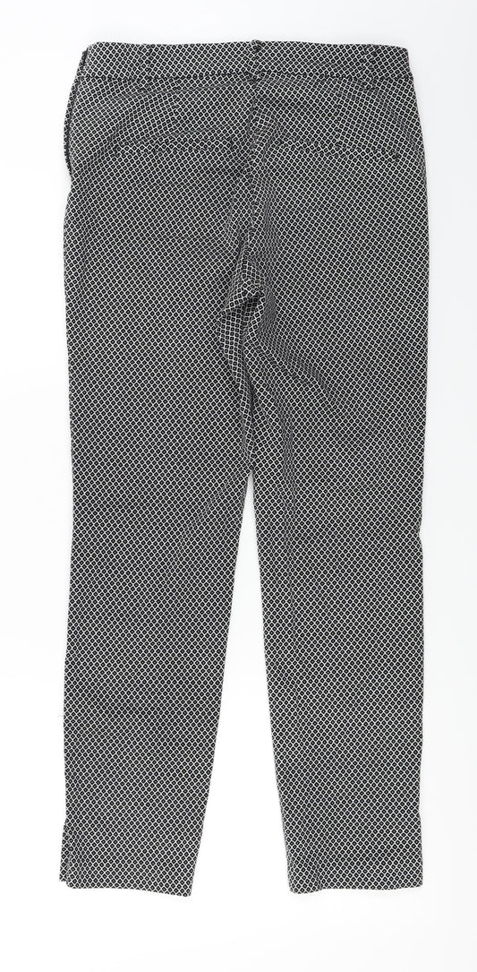 Womens UK Size 8 H&M Regular Fit Black Trousers