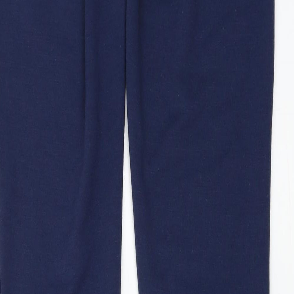 BYOU Womens Blue Trousers Size 12 L28 in