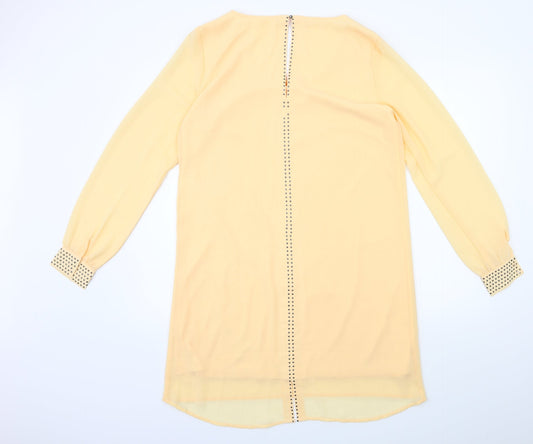 VILLA Womens Beige Rayon Shift Size L