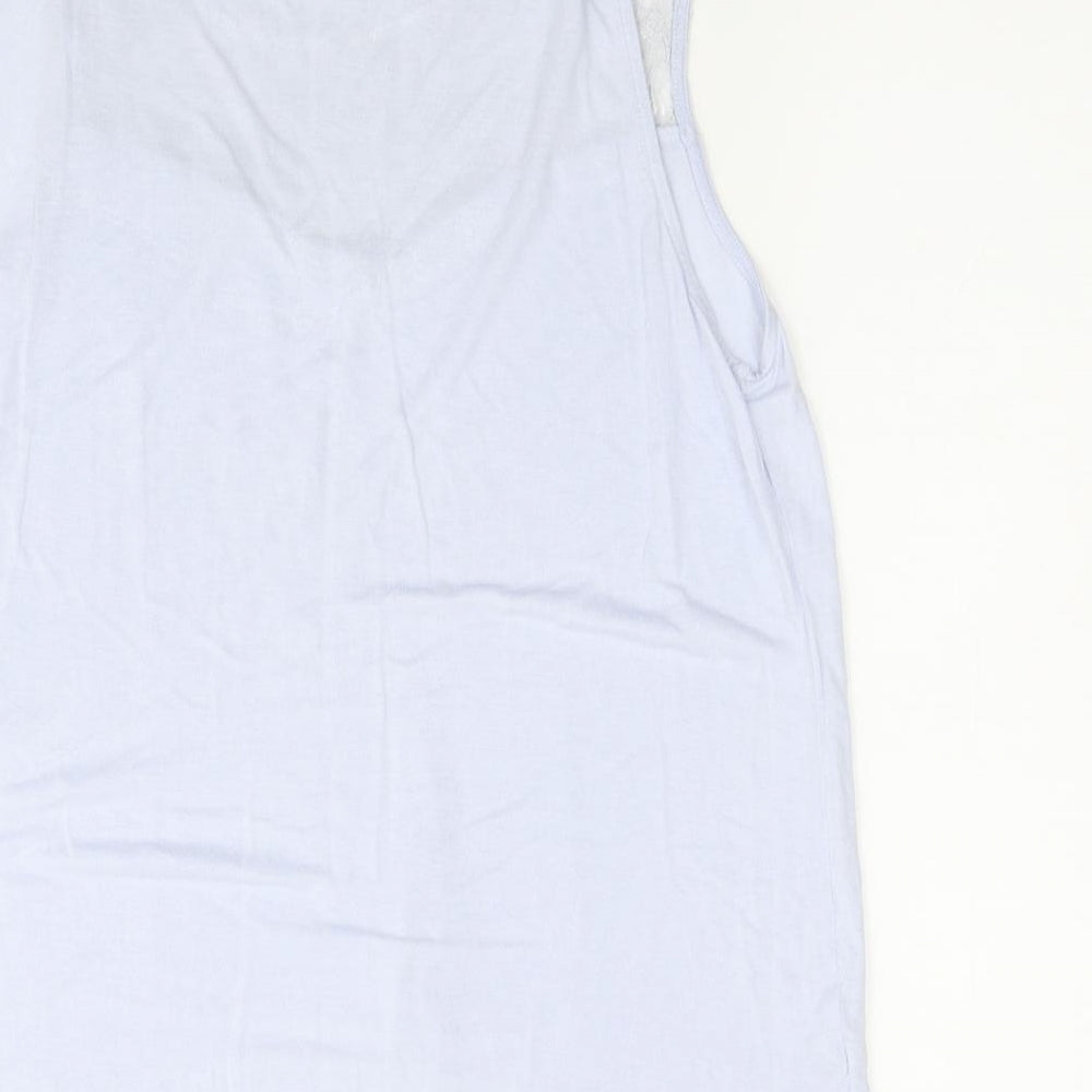 Womens UK Size M H&M Blue Basic Tank