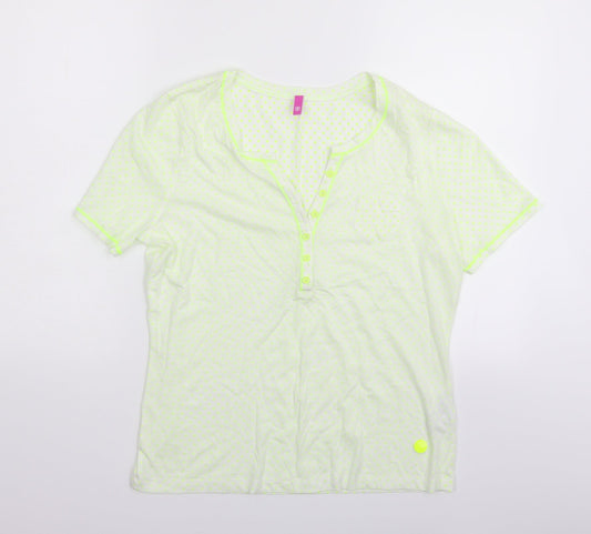 Basler Womens Gold Polka Dot Basic T-Shirt Size 14