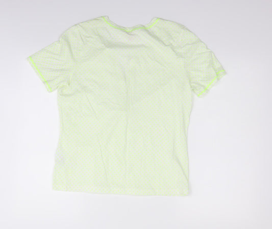 Basler Womens Gold Polka Dot Basic T-Shirt Size 14