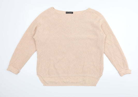 Additional front view of Avenue women’s beige jumper, size UK 16