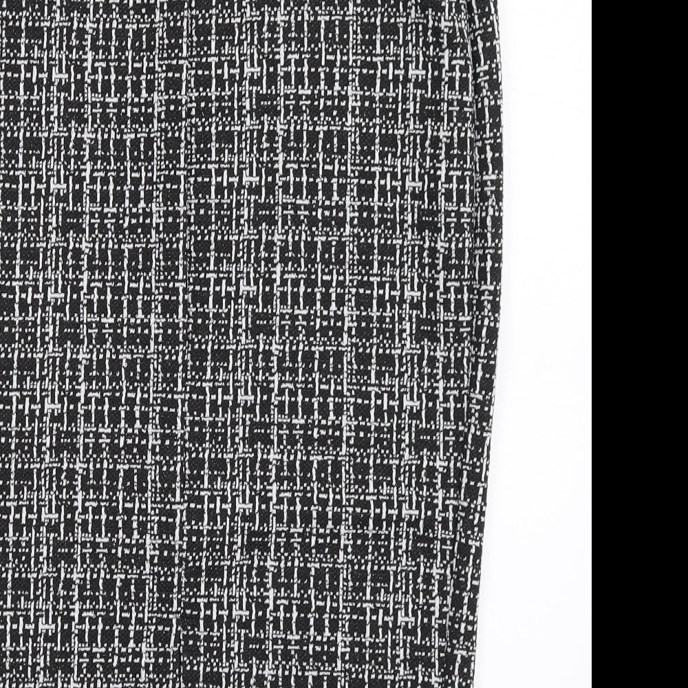 Brand and care label for Papaya women’s black straight & pencil skirt, size UK 8