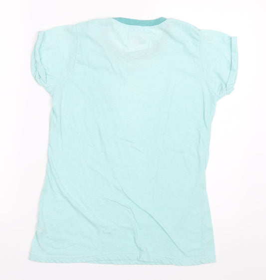 Womens UK Size 12 Atmosphere Blue Basic T-Shirt