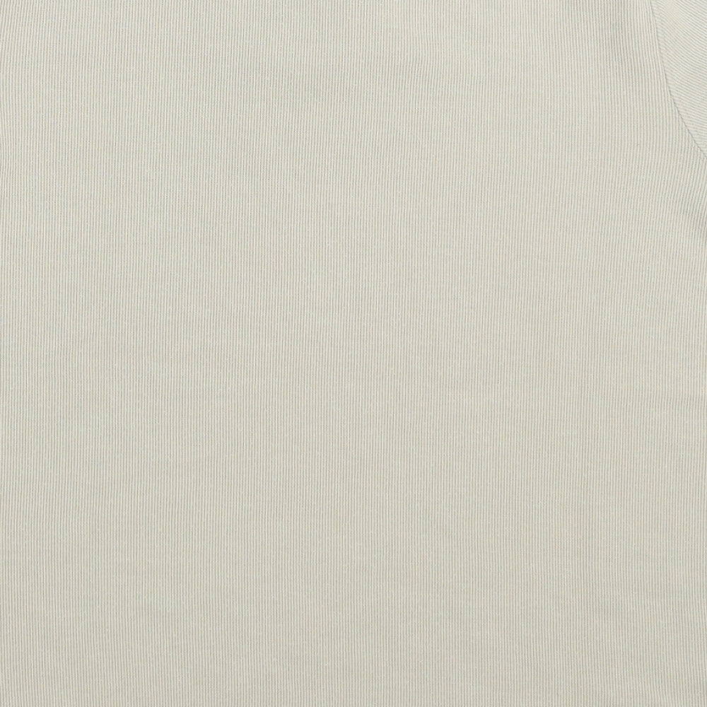 Womens UK Size S BM Beige Basic T-Shirt