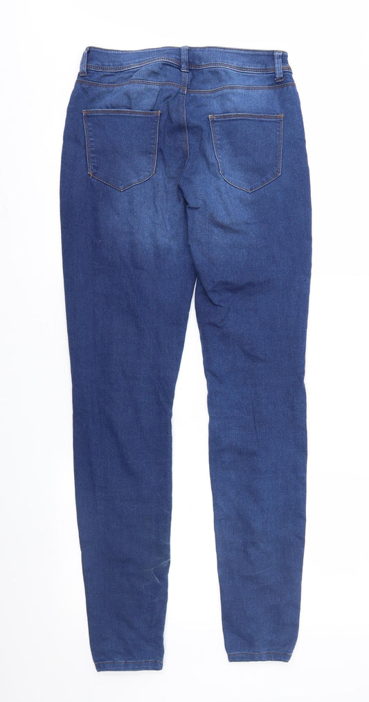 Denim & Co. Womens Blue Denim Straight Jeans Size 8 L31 in