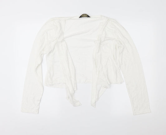 Originals Womens White Floral Jersey Cardigan Jumper Size 16