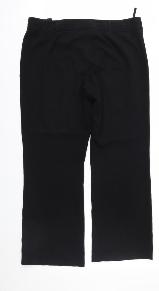 Womens UK Size 16 H&M Regular Fit Black Trousers