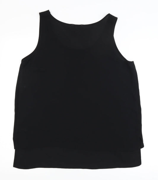 Papaya Womens Black Jersey Tank Size 14