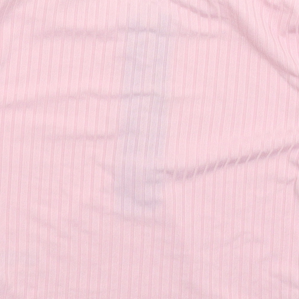 Womens UK Size 4 PRETTYLITTLETHING Pink Basic T-Shirt