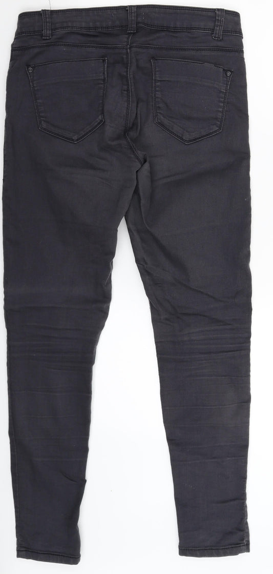 Dorothy Perkins Womens Grey  Denim Skinny Jeans Size 10 L29 in