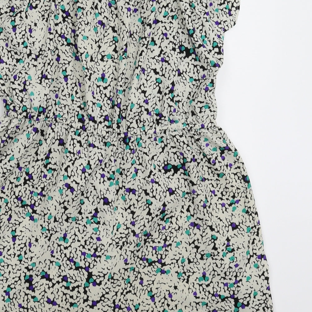 F&F Womens White Floral Jumpsuit One-Piece Size 8