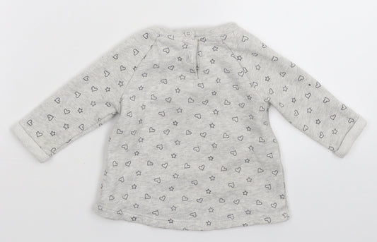 Disney Girls Grey Pullover Jumper Size 3-6 Months - Christmas