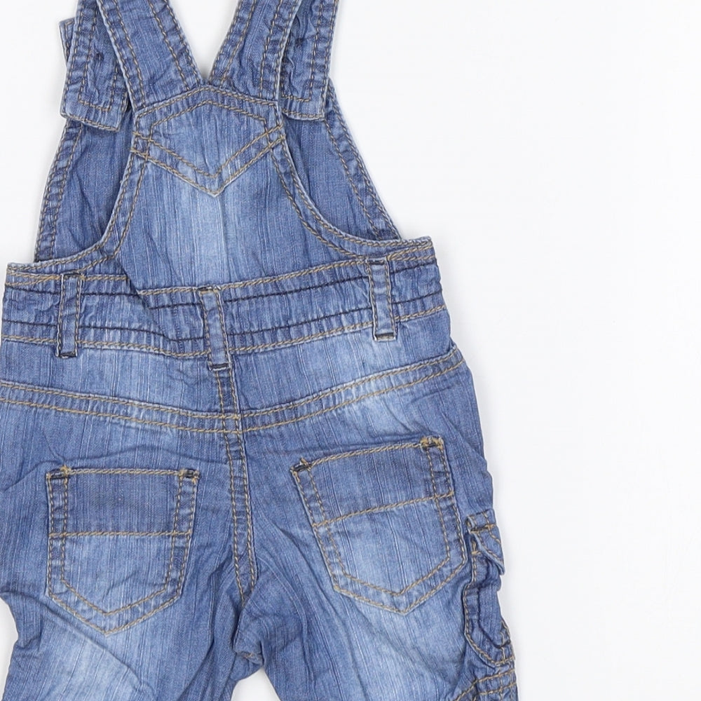 Baby Boutique Baby Blue Dungaree One-Piece Size 0-3 Months