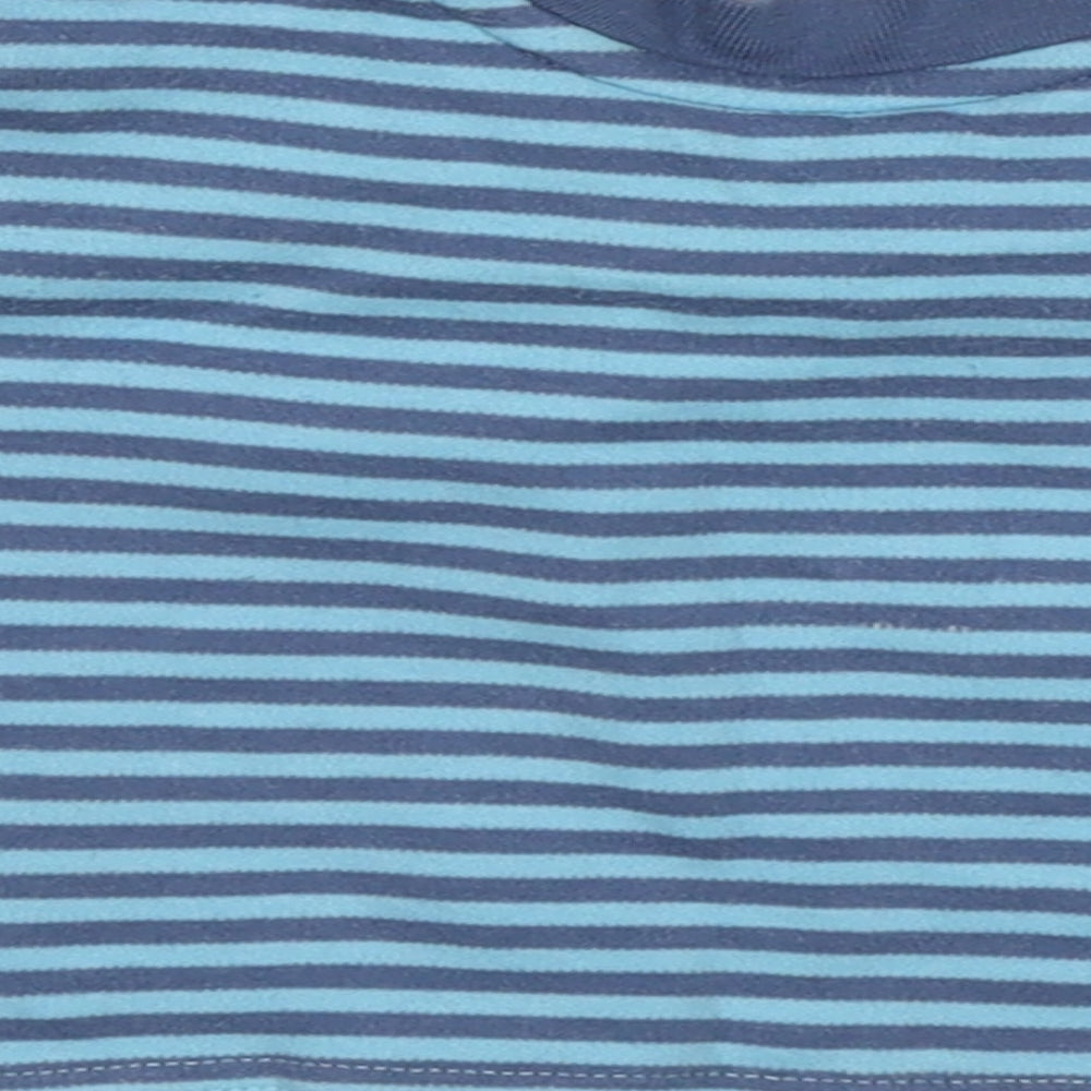 George Baby Blue Striped Jersey T-Shirt Size 0-3 Months - Animals