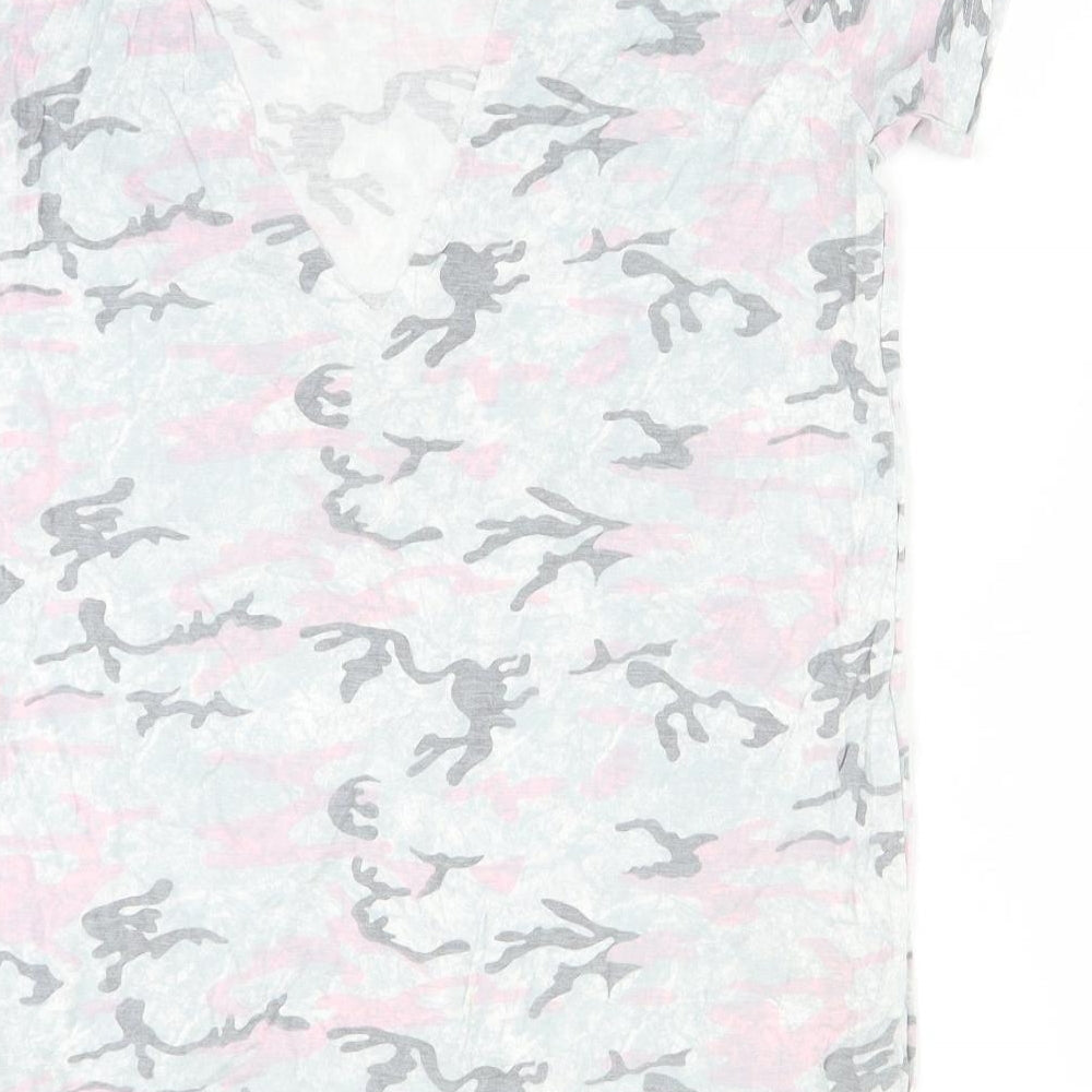 Womens UK Size 10 New Look Grey Basic T-Shirt