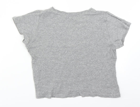 Womens UK Size 10 Atmosphere Grey Basic T-Shirt