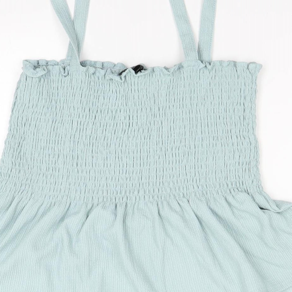 Womens UK Size 12 New Look Green Basic Blouse