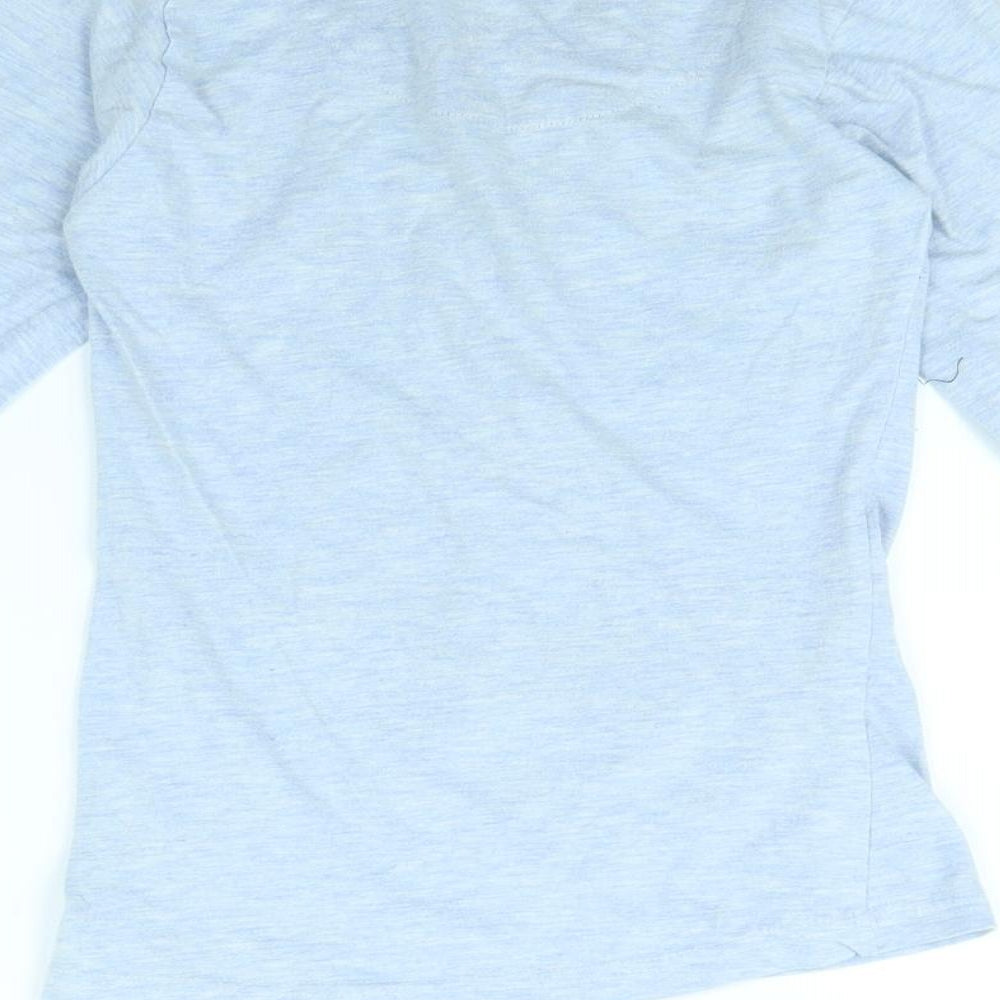Brand and care label for Fabulous women’s blue solid babydoll pyjama top, size UK 6