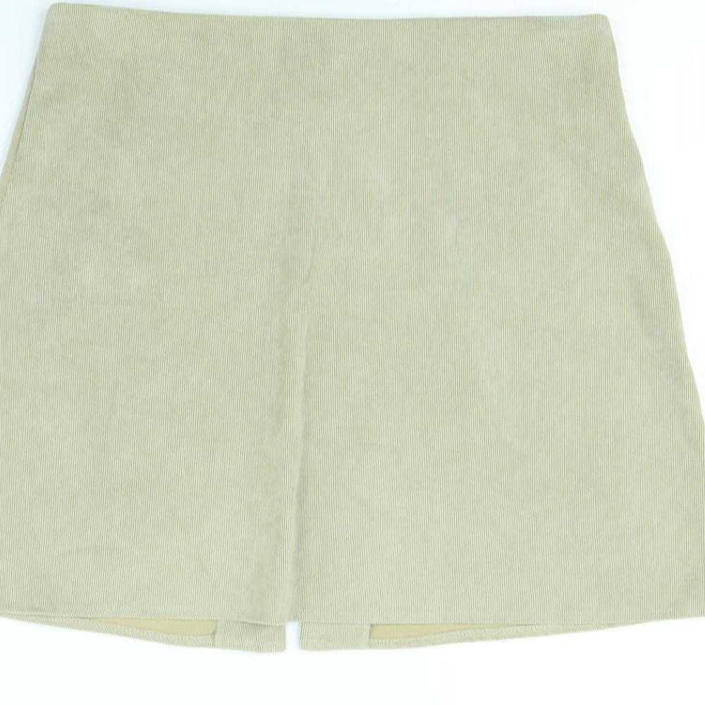 Atmosphere Womens Beige Corduroy Mini Skirt Size 12