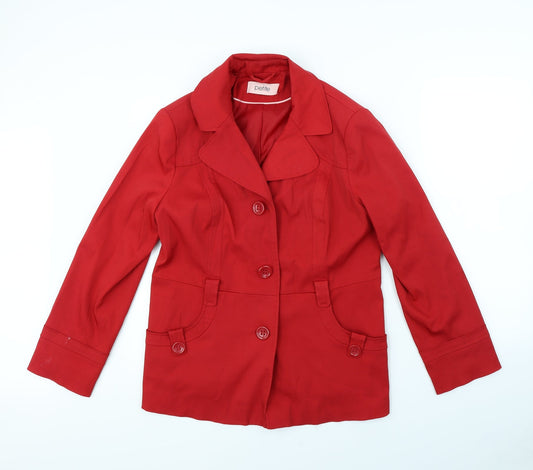 Womens UK Size 16 BHS Red Overcoat